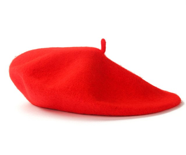 Baskenmütze Damen Rot