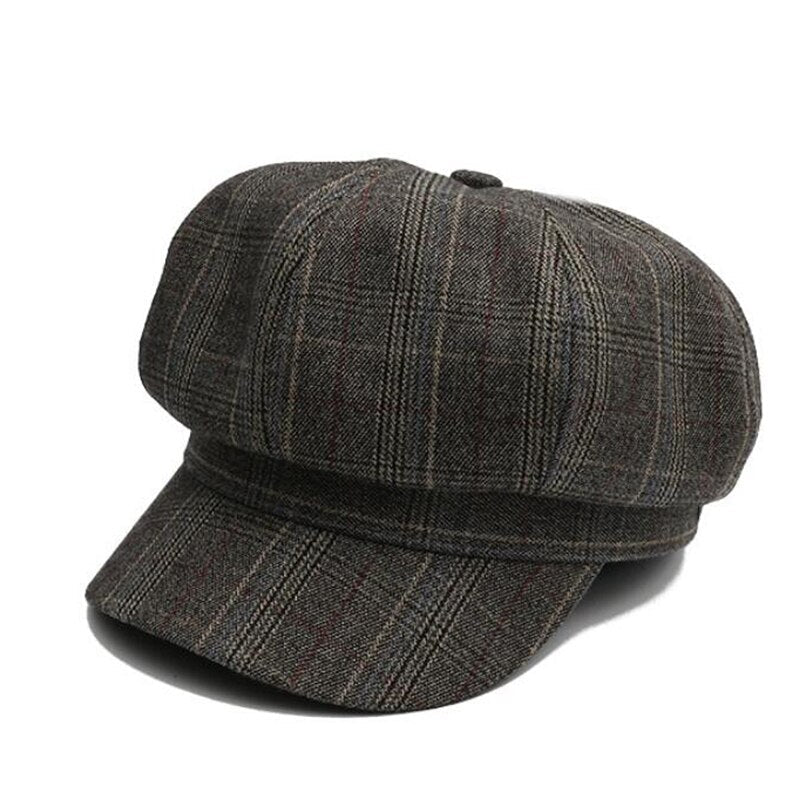 Baskenmütze Damen Grau