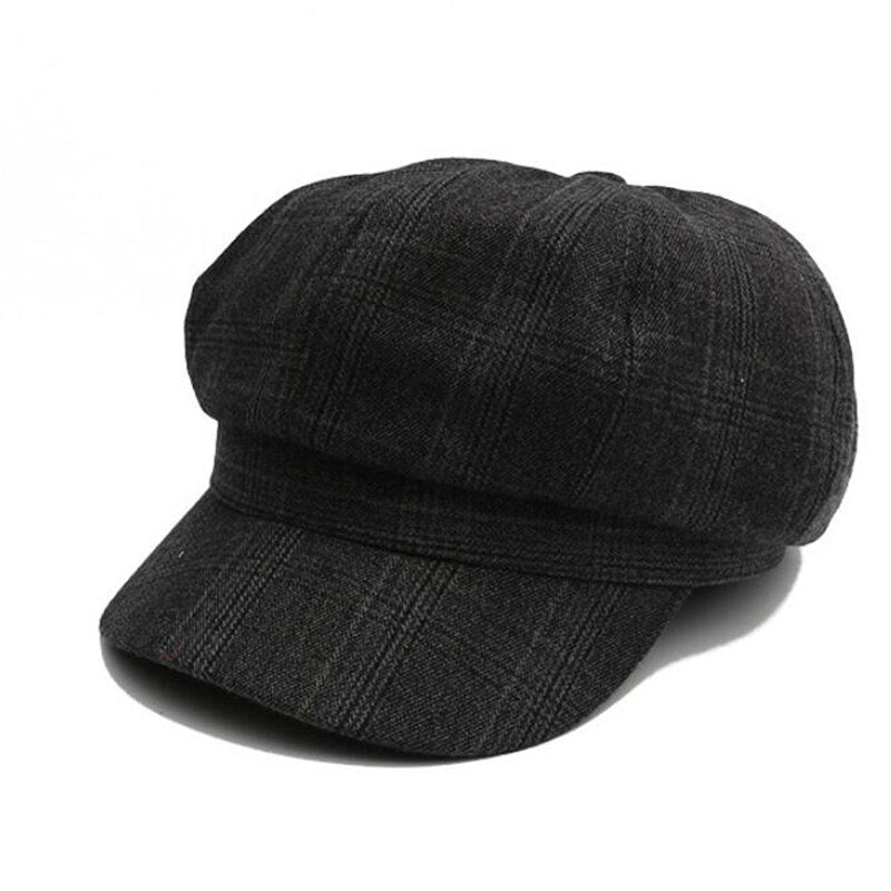 Baskenmütze Damen Schwarz