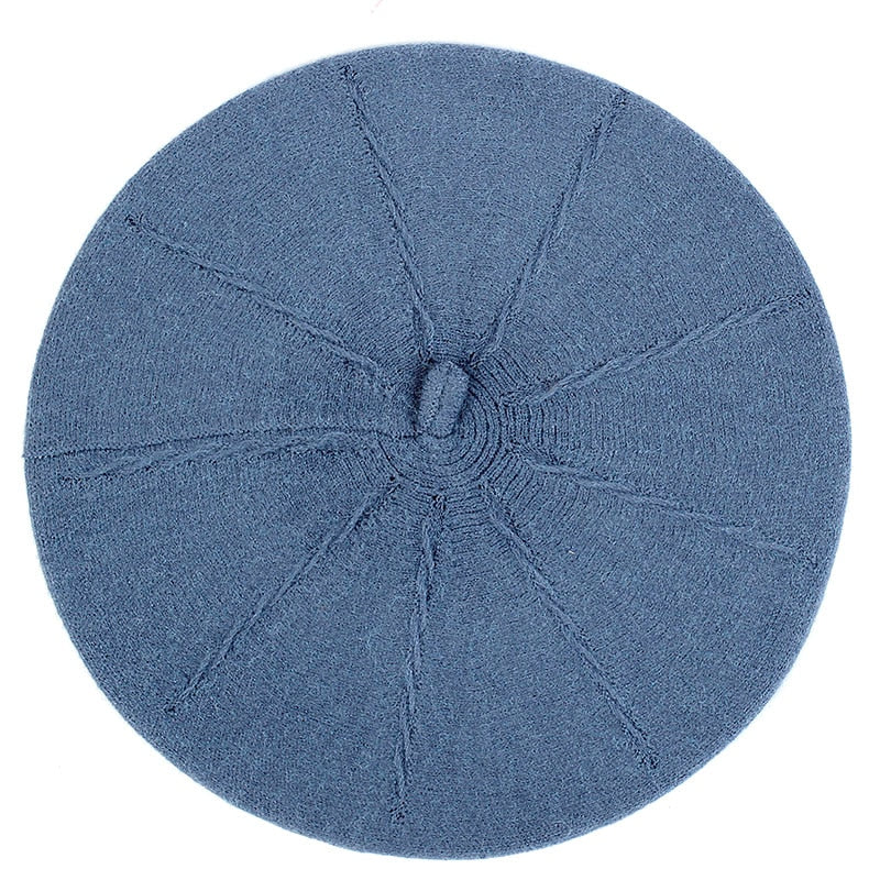 Baskenmütze aus Baumwolle Blau